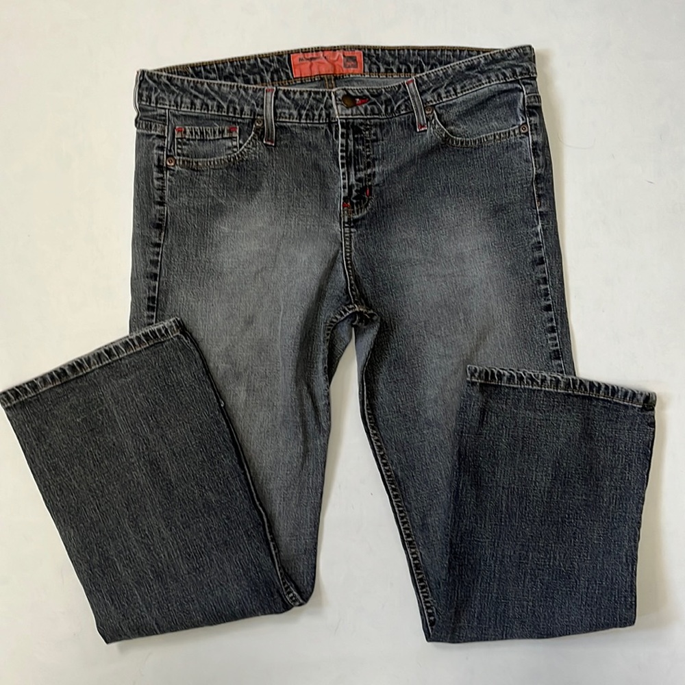 Vintage Mossimo Mossissue Women's Jeans Size 15 Dark Acid Wash Straight Leg Y2K